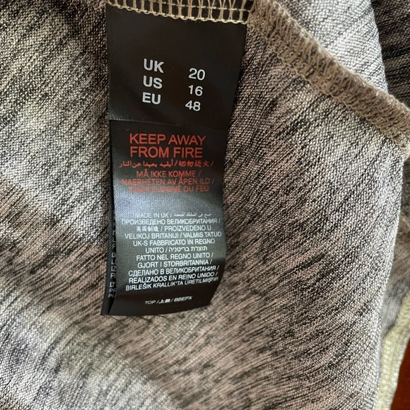 Metallic Wrap Front Top - Size 16 - Picture 4 of 5